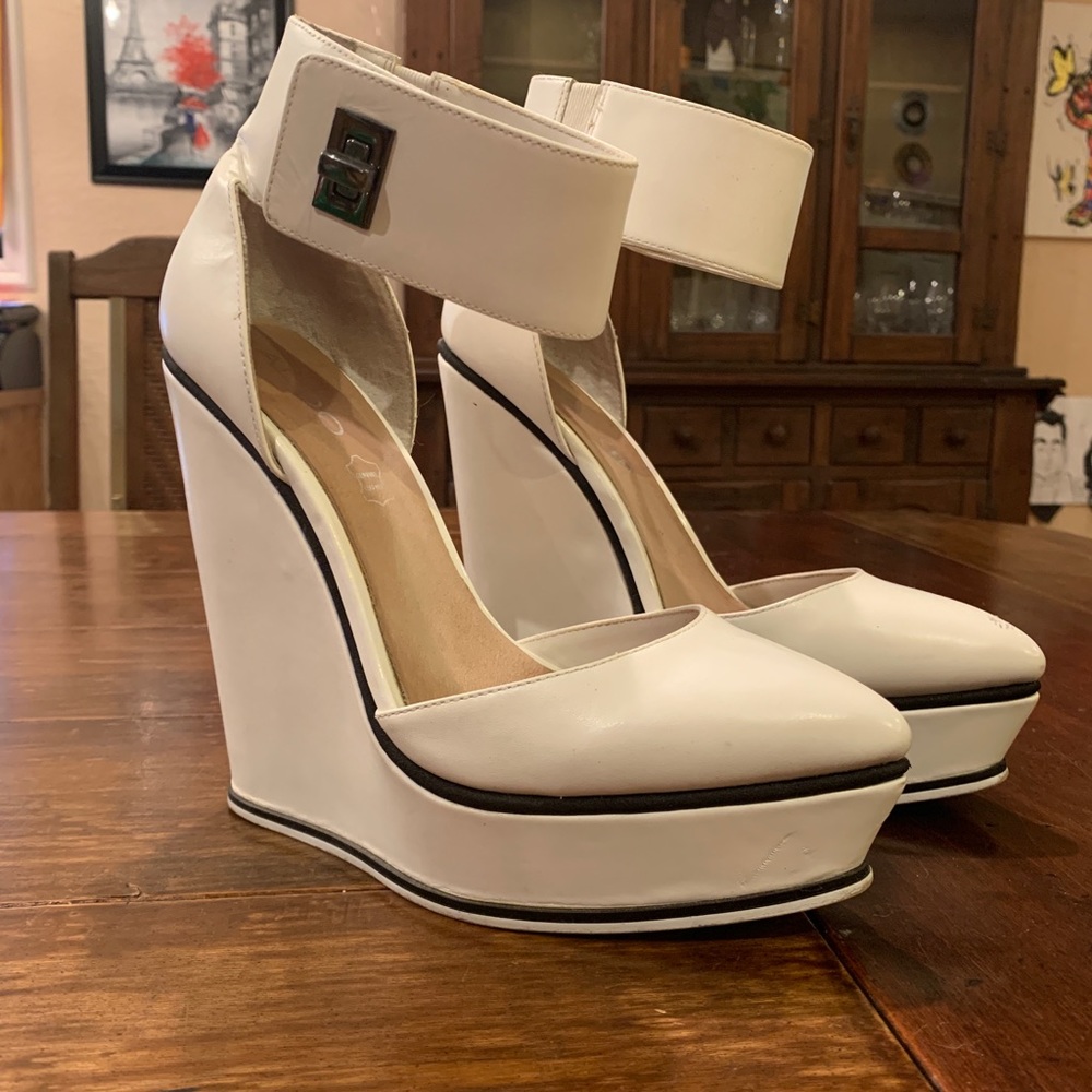 Summer White Platform Wedge